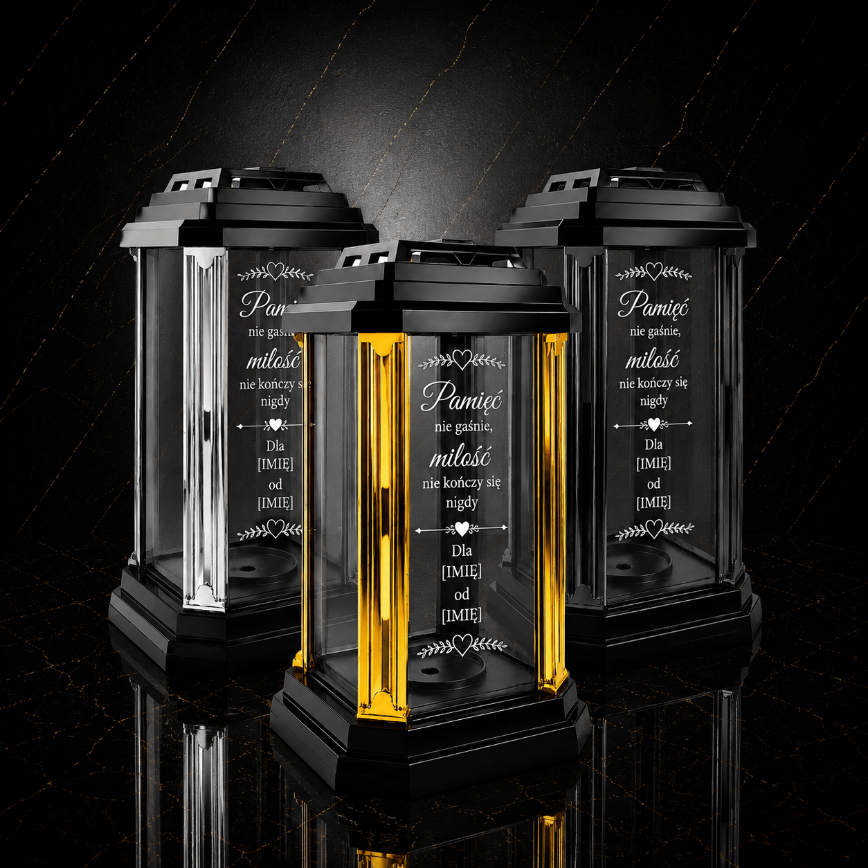 znicze deluxe elegance z dedykacją personalizowane